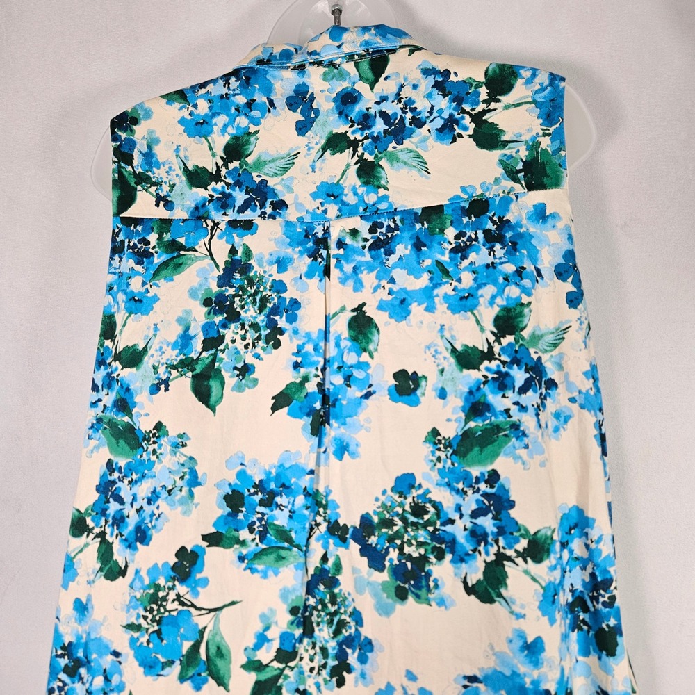 Tuckernuck Shift Dress XL Water's Edge Hydrangea Charlie Sleeveless Coastal Boho - Picture 14 of 16